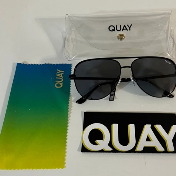 Quay Australia High Key Aviator Sunglasses - Picture 2 of 4